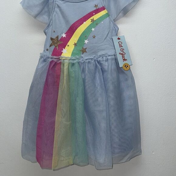 🔥CAT & JACK DRESS KIDS GIRLs rainbow Sz 3 T New - Picture 3 of 4